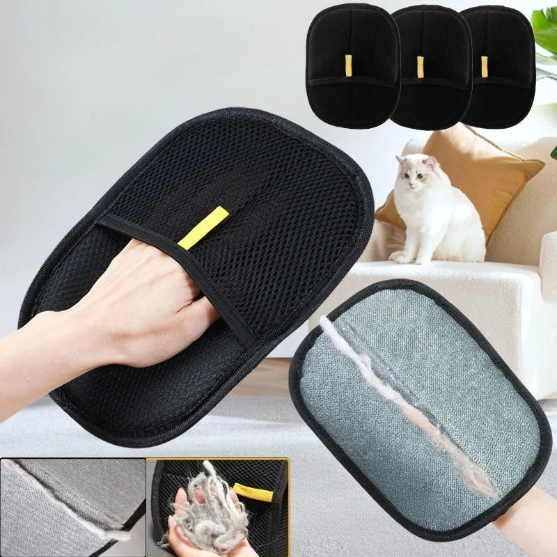 Pet Grooming Glove: 2-in-1 Double-Sided Hair Remover & Massage Brush