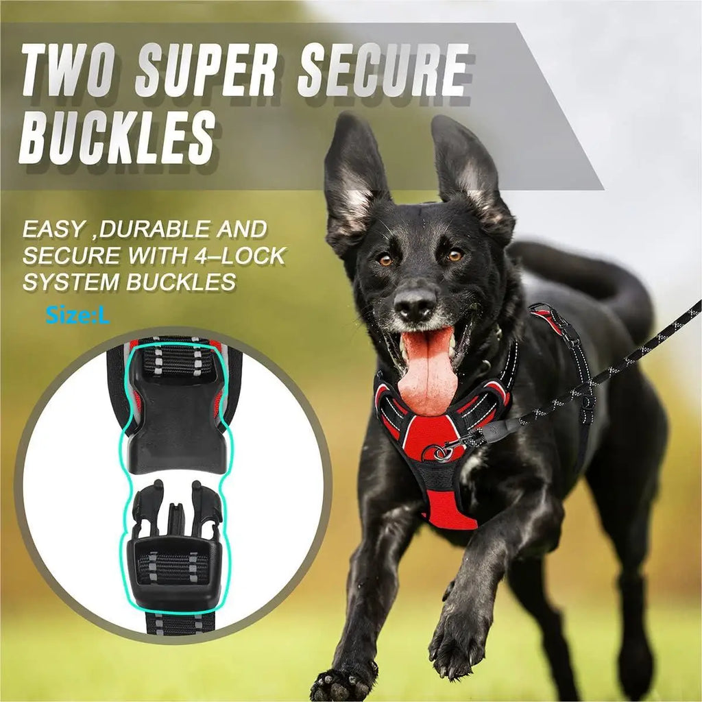 Tactical No-Pull Dog Harness & Heavy-Duty Leash Combo