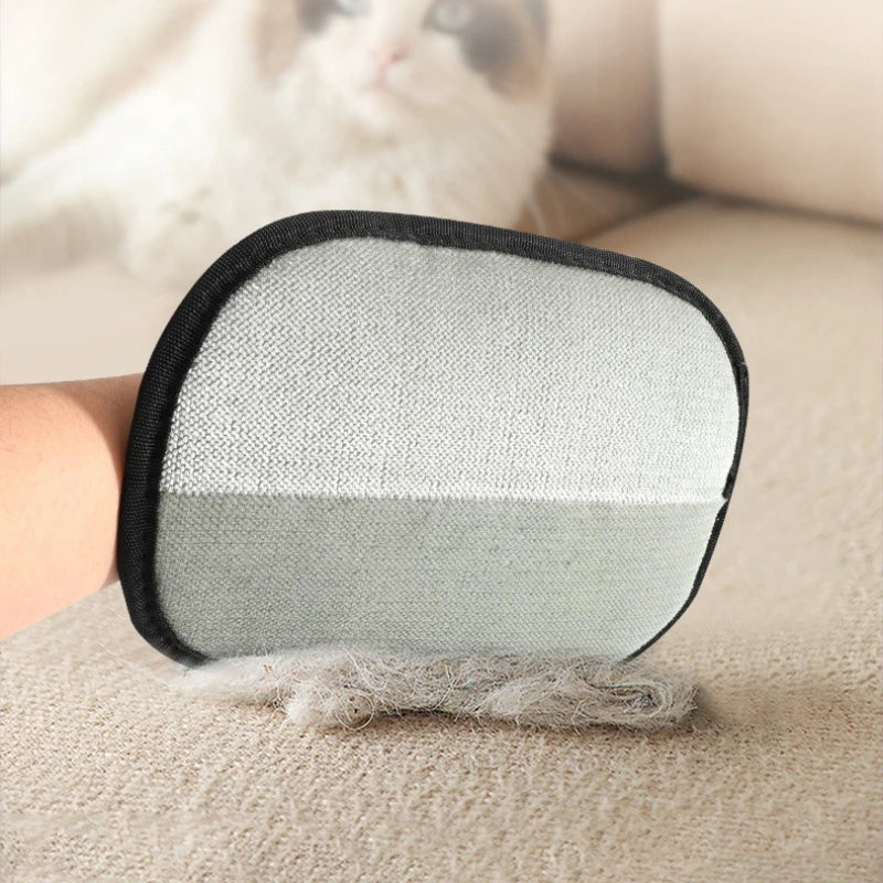 Pet Grooming Glove: 2-in-1 Double-Sided Hair Remover & Massage Brush