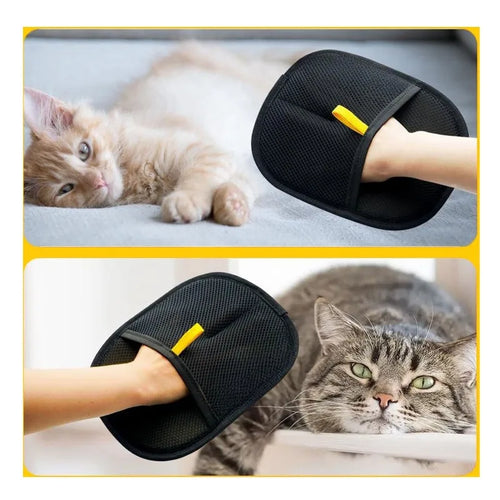 Pet Grooming Glove: 2-in-1 Double-Sided Hair Remover & Massage Brush