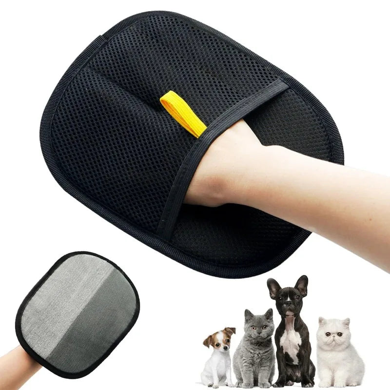 Pet Grooming Glove: 2-in-1 Double-Sided Hair Remover & Massage Brush