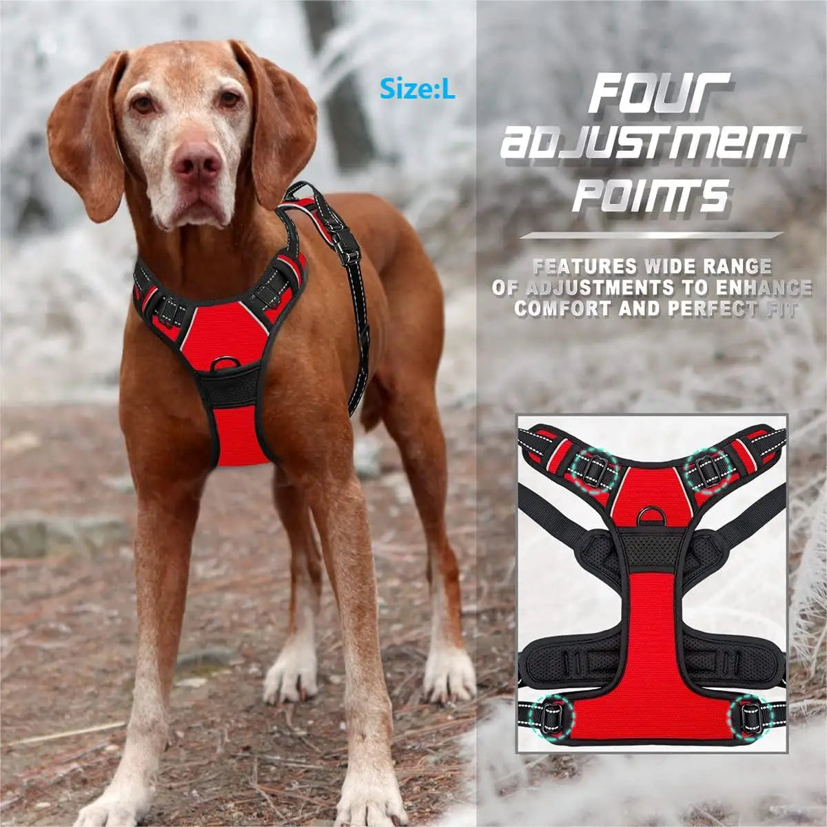 Tactical No-Pull Dog Harness & Heavy-Duty Leash Combo